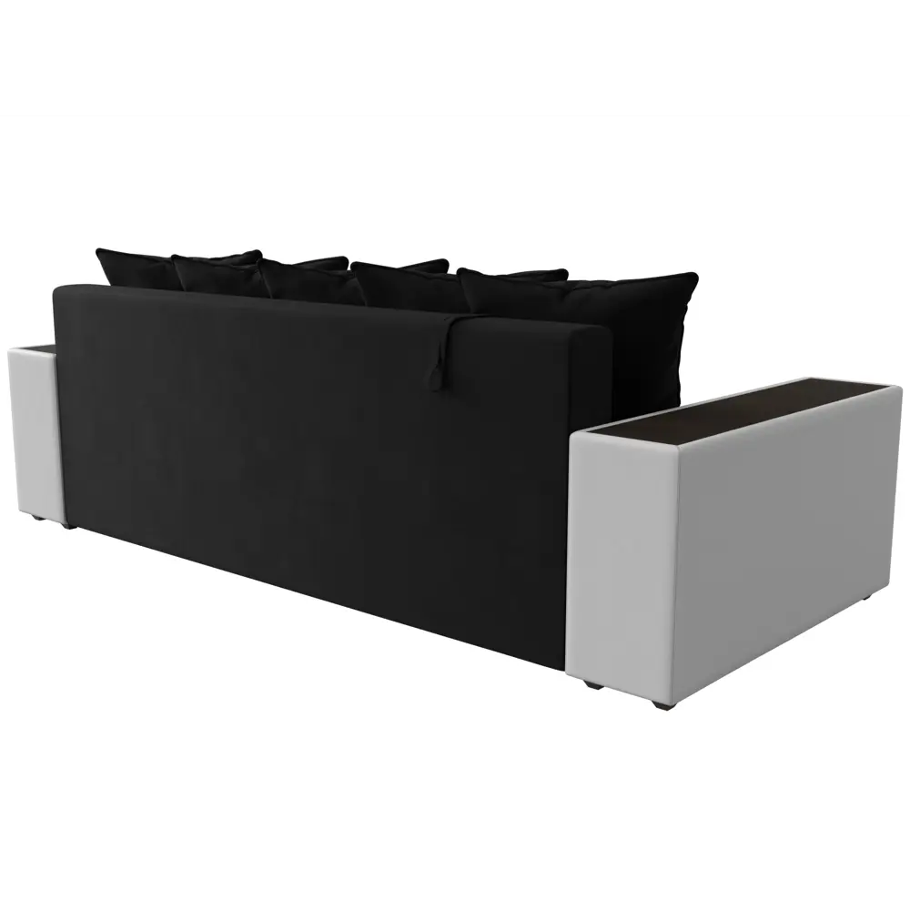 Фото 5 Диван раскладной Лига диванов 31502R_спб 240x96x109 см вельвет цвет черный/белый Фото 5 Диван раскладной Лига диванов 31502R_спб 240x96x109 см вельвет цвет черный/белый