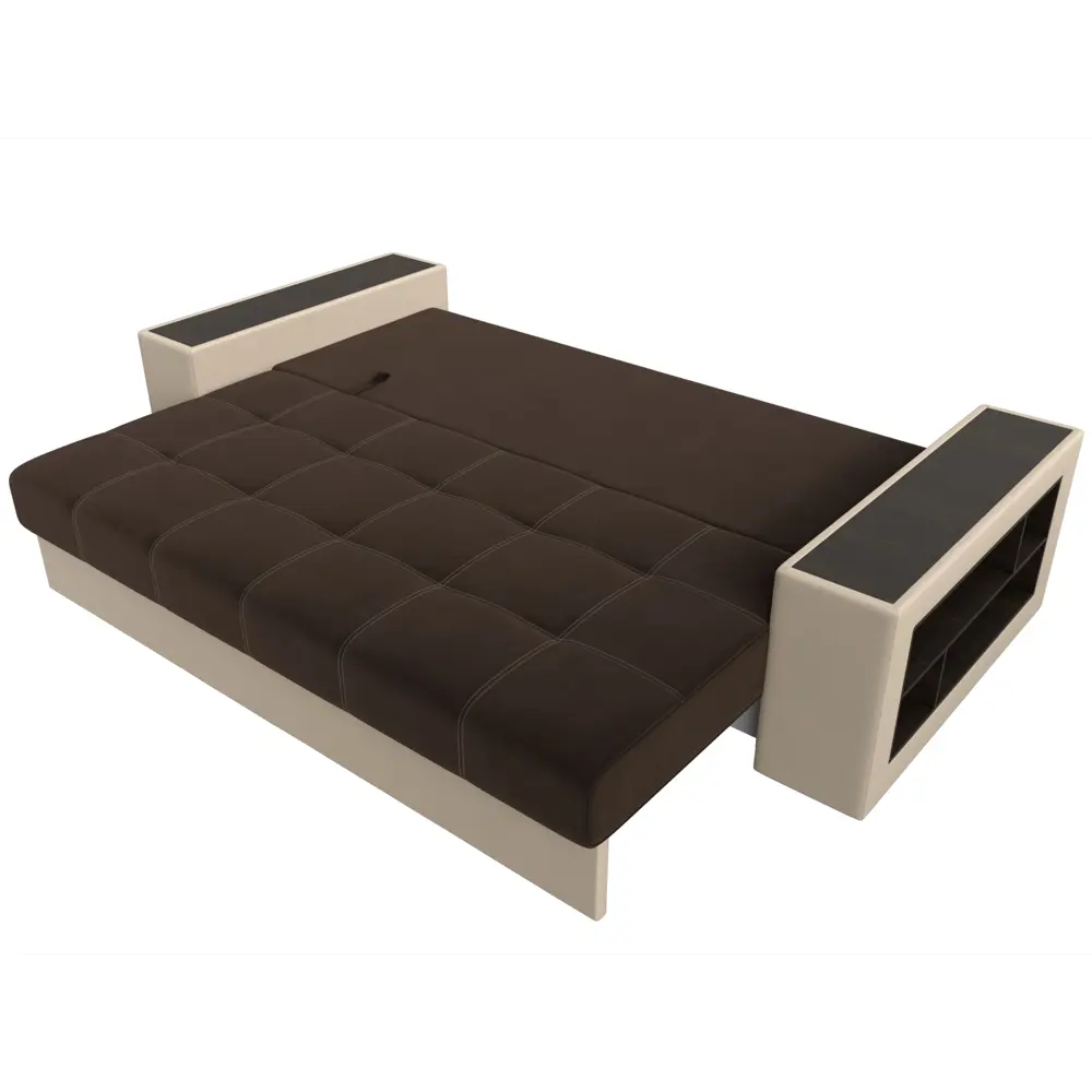 Фото 8 Диван раскладной Лига диванов 31500R_спб 240x96x109 см вельвет цвет коричневый/бежевый Фото 8 Диван раскладной Лига диванов 31500R_спб 240x96x109 см вельвет цвет коричневый/бежевый