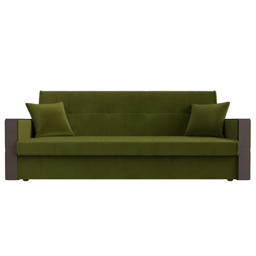 Фото 5 Диван раскладной Лига диванов 210x87x80 см вельвет цвет зеленый