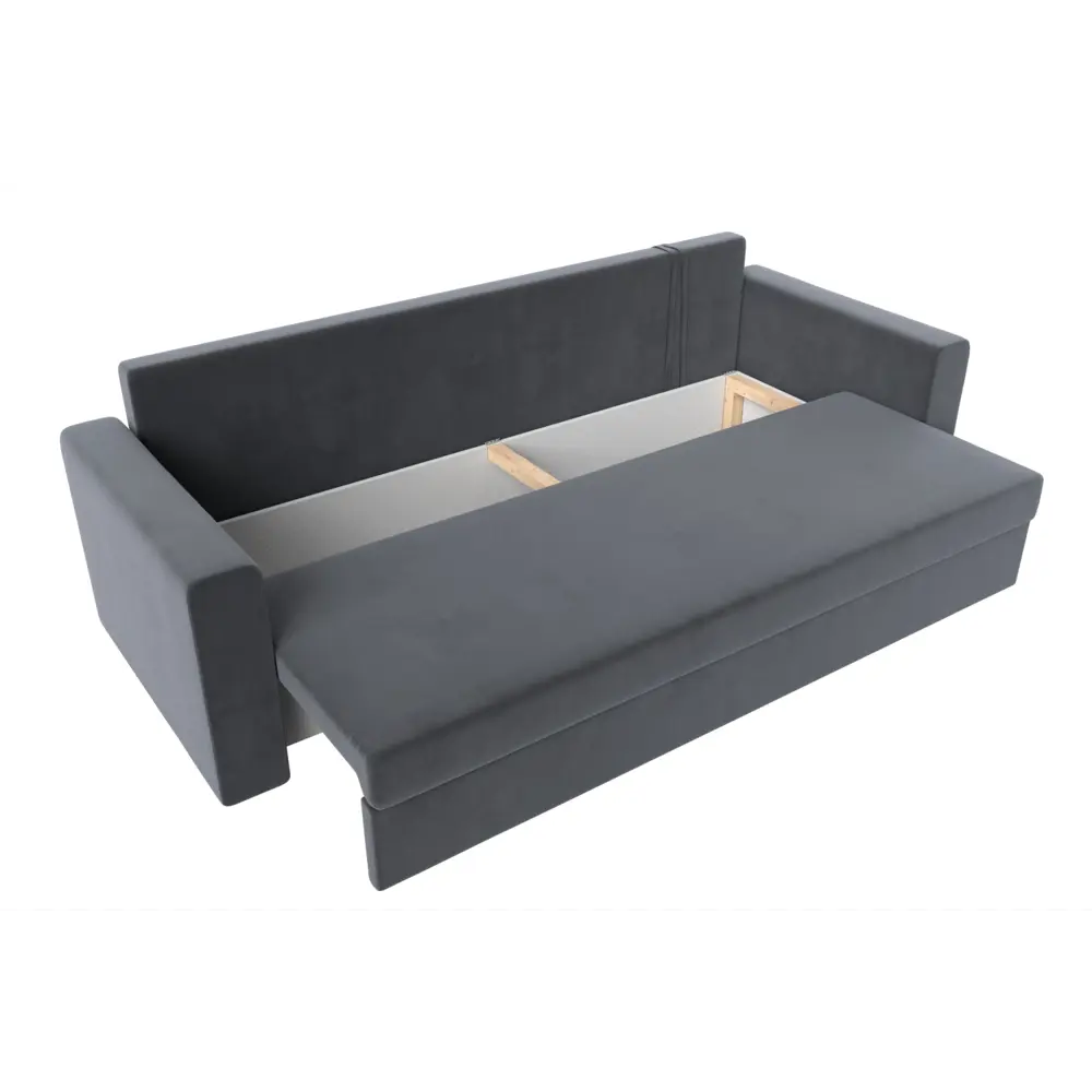 Фото 7 Диван раскладной Лига диванов 121182_спб 220x90x80 см велюр цвет серый Фото 7 Диван раскладной Лига диванов 121182_спб 220x90x80 см велюр цвет серый