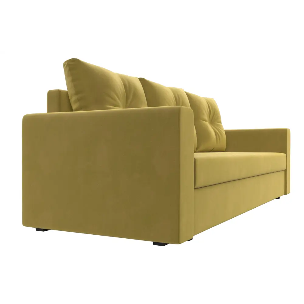 Фото 4 Диван раскладной Лига диванов 121187_спб 220x90x80 см вельвет цвет желтый Фото 4 Диван раскладной Лига диванов 121187_спб 220x90x80 см вельвет цвет желтый