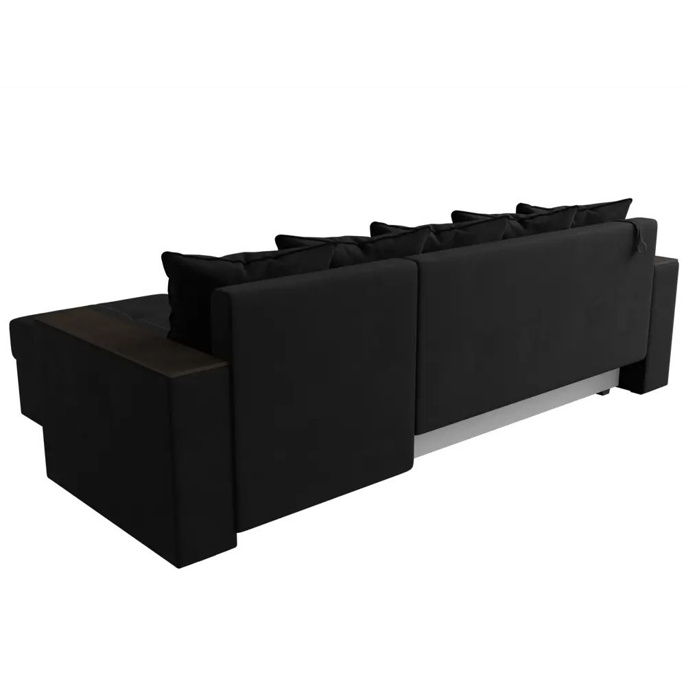 Фото 5 Диван раскладной Лига диванов 114170_спб 236x85x140 см вельвет цвет черный Фото 5 Диван раскладной Лига диванов 114170_спб 236x85x140 см вельвет цвет черный