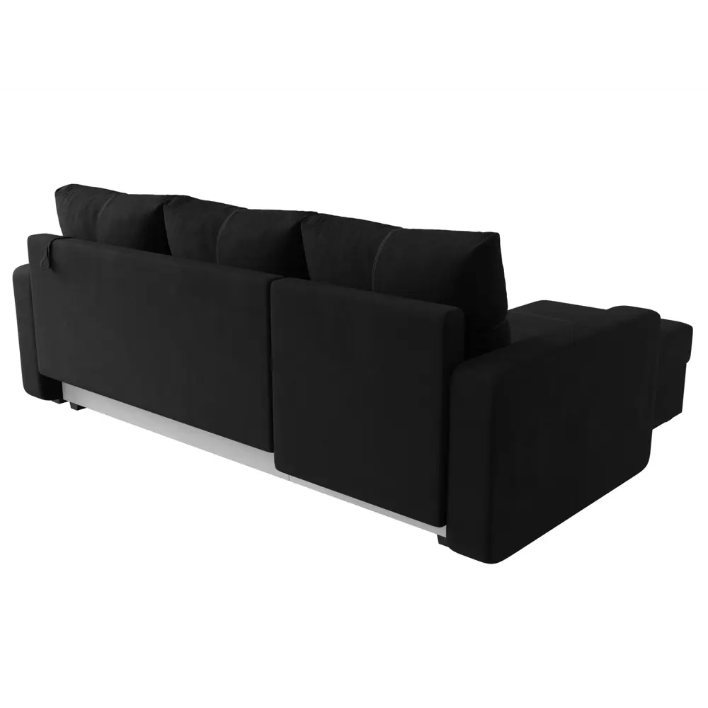 Фото 5 Диван раскладной Лига диванов 117734L_спб 226x85x140 см вельвет цвет черный Фото 5 Диван раскладной Лига диванов 117734L_спб 226x85x140 см вельвет цвет черный