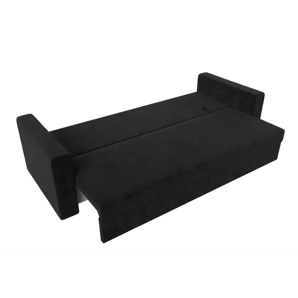 Фото 8 Диван раскладной Лига диванов 121184_спб 220x90x80 см велюр цвет черный Фото 8 Диван раскладной Лига диванов 121184_спб 220x90x80 см велюр цвет черный