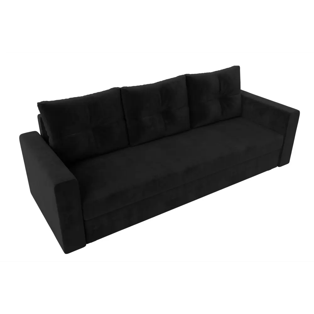 Фото 6 Диван раскладной Лига диванов 121184_спб 220x90x80 см велюр цвет черный Фото 6 Диван раскладной Лига диванов 121184_спб 220x90x80 см велюр цвет черный