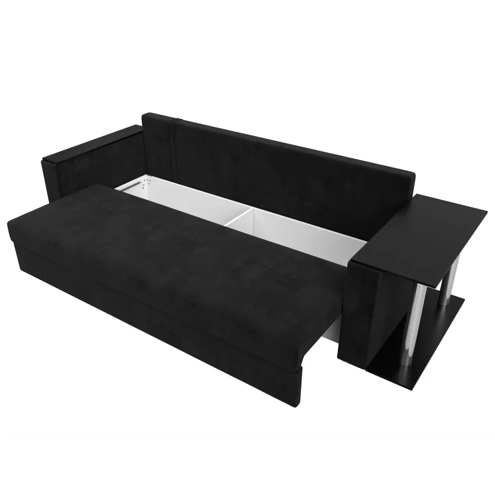Фото 7 Диван раскладной Лига диванов 112477R_спб 230x90x80 см велюр цвет черный Фото 7 Диван раскладной Лига диванов 112477R_спб 230x90x80 см велюр цвет черный