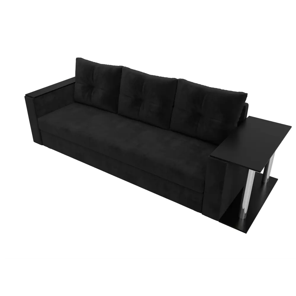 Фото 6 Диван раскладной Лига диванов 112477R_спб 230x90x80 см велюр цвет черный Фото 6 Диван раскладной Лига диванов 112477R_спб 230x90x80 см велюр цвет черный