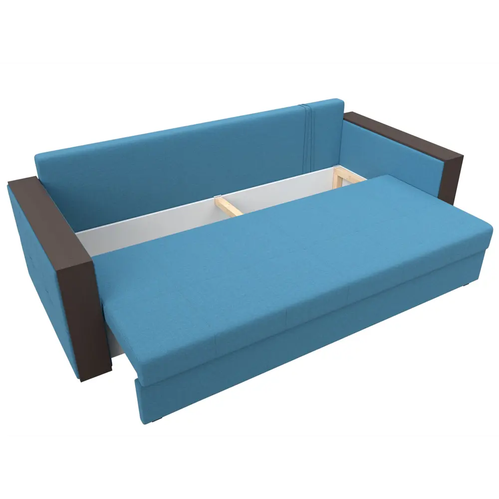 Фото 7 Диван раскладной Лига диванов 125924_спб 220x90x80 см рогожка цвет амур 10 голубой