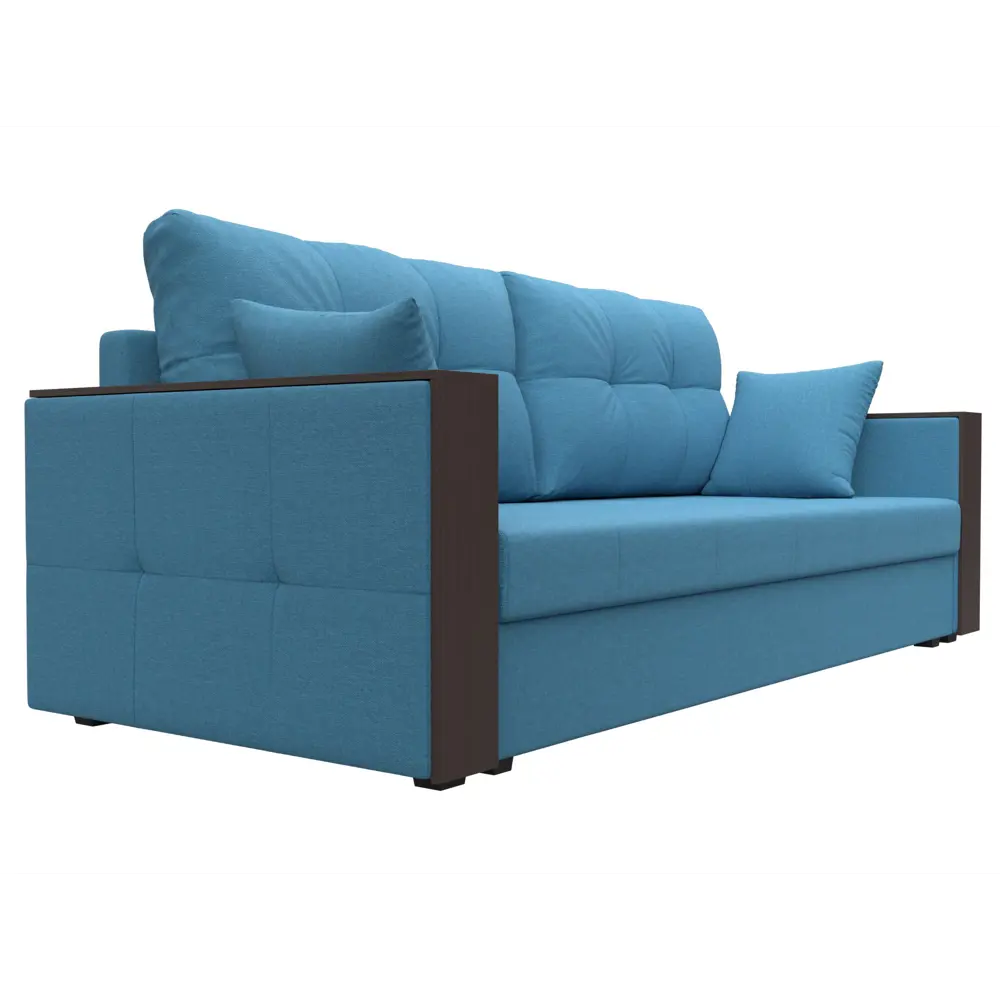 Фото 4 Диван раскладной Лига диванов 125924_спб 220x90x80 см рогожка цвет амур 10 голубой