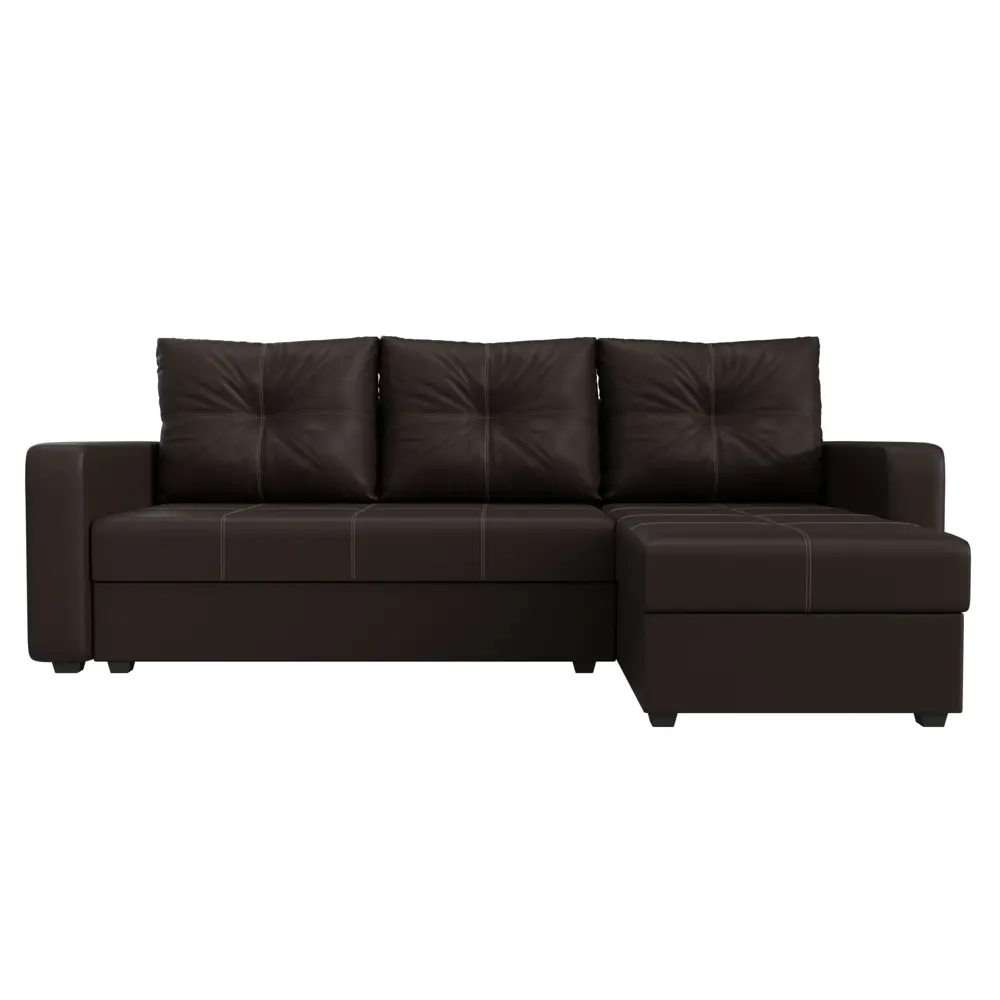 Фото 2 Диван раскладной Лига диванов 117742_спб 226x85x140 см эко-кожа цвет коричневый Фото 2 Диван раскладной Лига диванов 117742_спб 226x85x140 см эко-кожа цвет коричневый