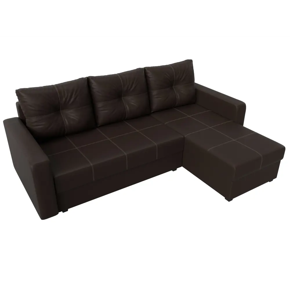 Фото 5 Диван раскладной Лига диванов 117742_спб 226x85x140 см эко-кожа цвет коричневый Фото 5 Диван раскладной Лига диванов 117742_спб 226x85x140 см эко-кожа цвет коричневый