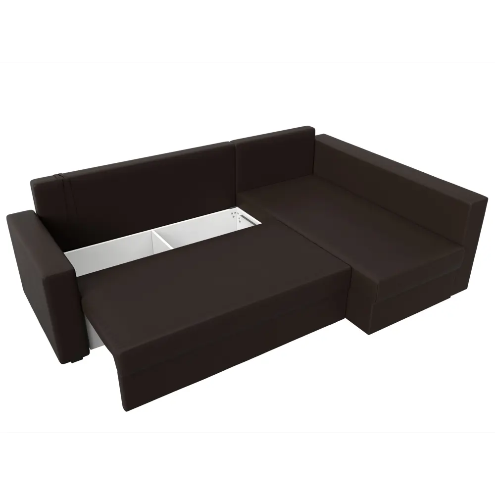 Фото 7 Диван раскладной Лига диванов 112544_спб 226x90x140 см эко-кожа цвет коричневый