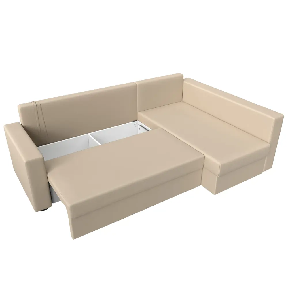 Фото 7 Диван раскладной Лига диванов 112543_спб 226x90x140 см эко-кожа цвет бежевый Фото 7 Диван раскладной Лига диванов 112543_спб 226x90x140 см эко-кожа цвет бежевый