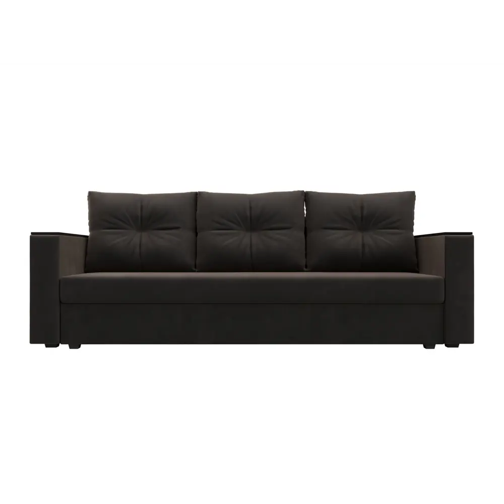 Фото 2 Диван раскладной Лига диванов 112639_спб 220x90x80 см велюр цвет коричневый Фото 2 Диван раскладной Лига диванов 112639_спб 220x90x80 см велюр цвет коричневый