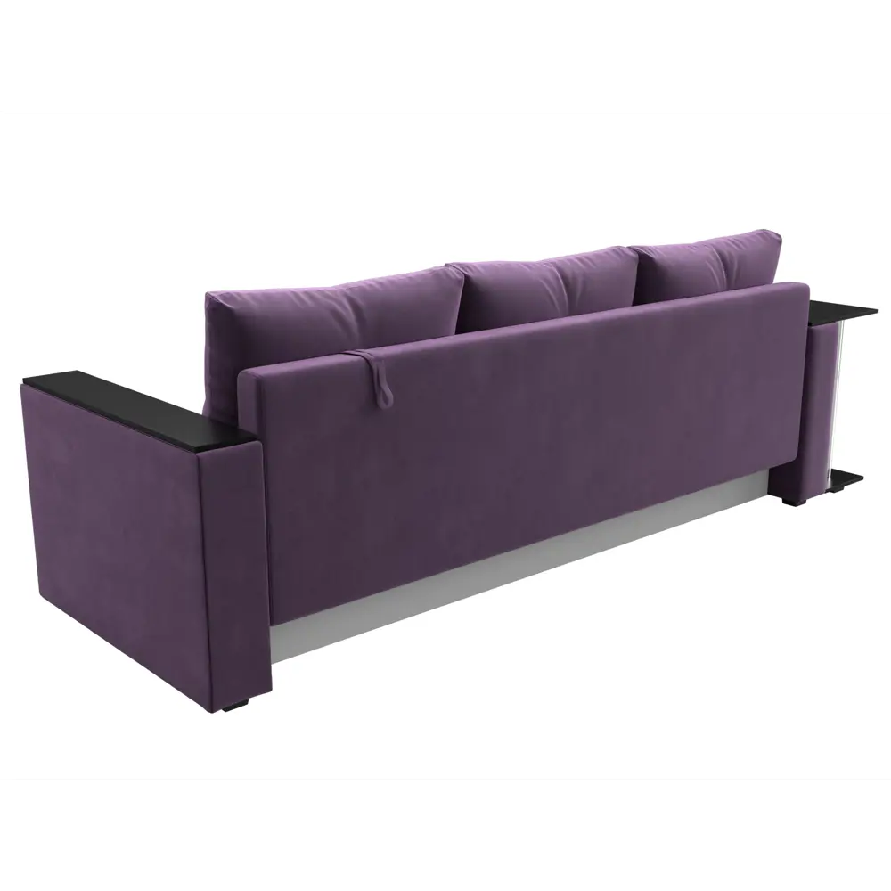 Фото 5 Диван раскладной Лига диванов 112484_спб 230x90x80 см вельвет цвет сиреневый