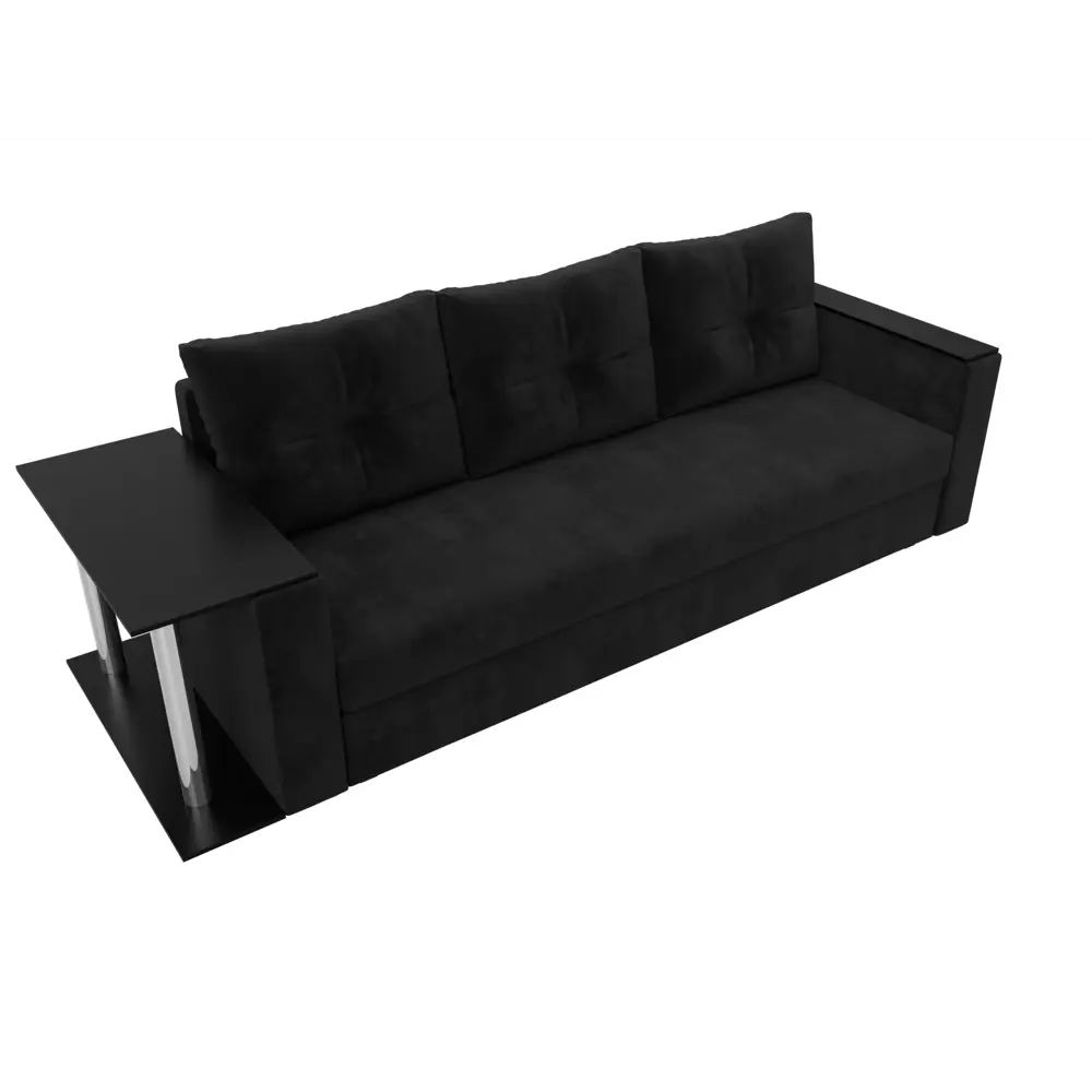 Фото 6 Диван раскладной Лига диванов 112477_спб 230x90x80 см велюр цвет черный Фото 6 Диван раскладной Лига диванов 112477_спб 230x90x80 см велюр цвет черный