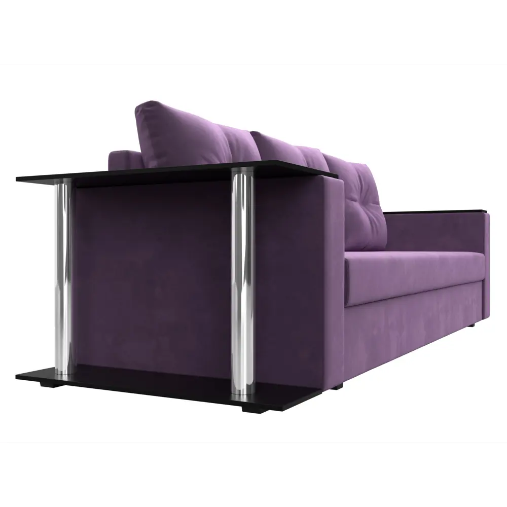 Фото 4 Диван раскладной Лига диванов 112484_спб 230x90x80 см вельвет цвет сиреневый