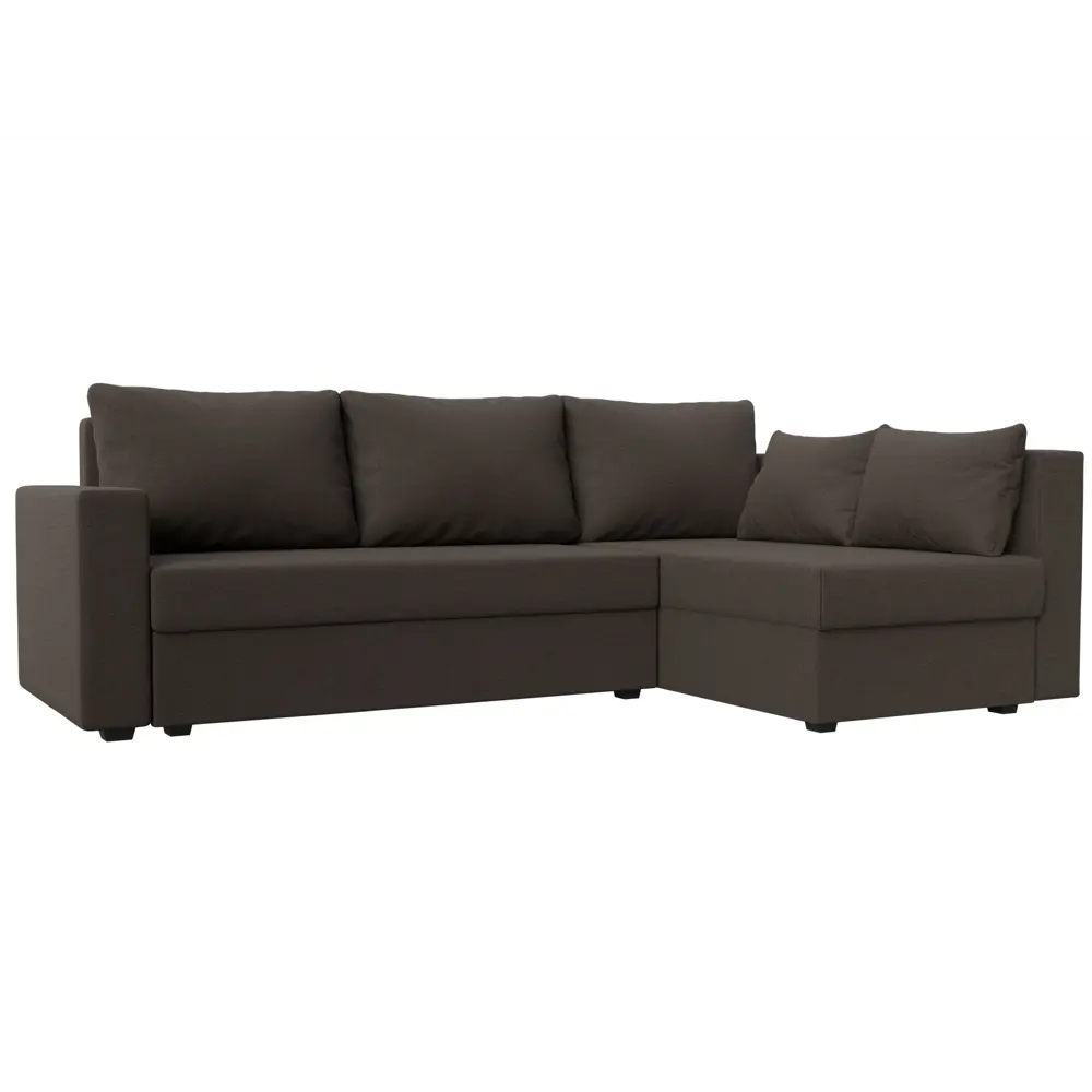 Фото Диван раскладной Лига диванов 121537_спб 226x90x140 см рогожка цвет амур 05 коричневый Фото Диван раскладной Лига диванов 121537_спб 226x90x140 см рогожка цвет амур 05 коричневый