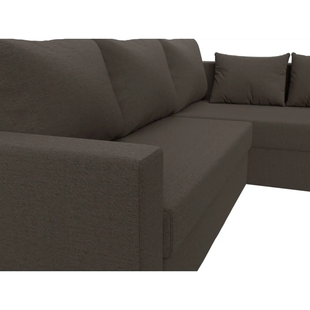 Фото 3 Диван раскладной Лига диванов 121537_спб 226x90x140 см рогожка цвет амур 05 коричневый Фото 3 Диван раскладной Лига диванов 121537_спб 226x90x140 см рогожка цвет амур 05 коричневый