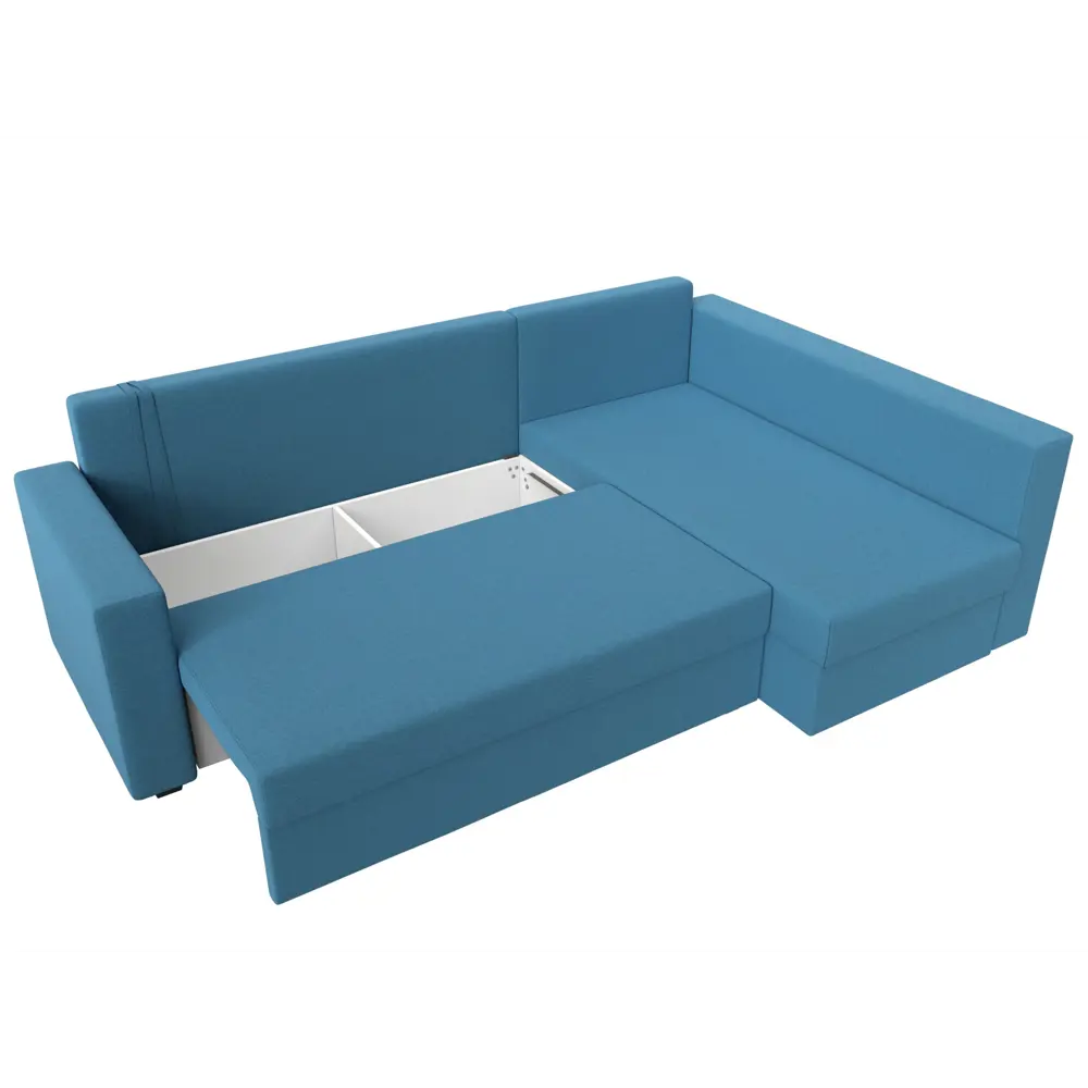 Фото 7 Диван раскладной Лига диванов 121539_спб 226x90x140 см рогожка цвет амур 10 голубой