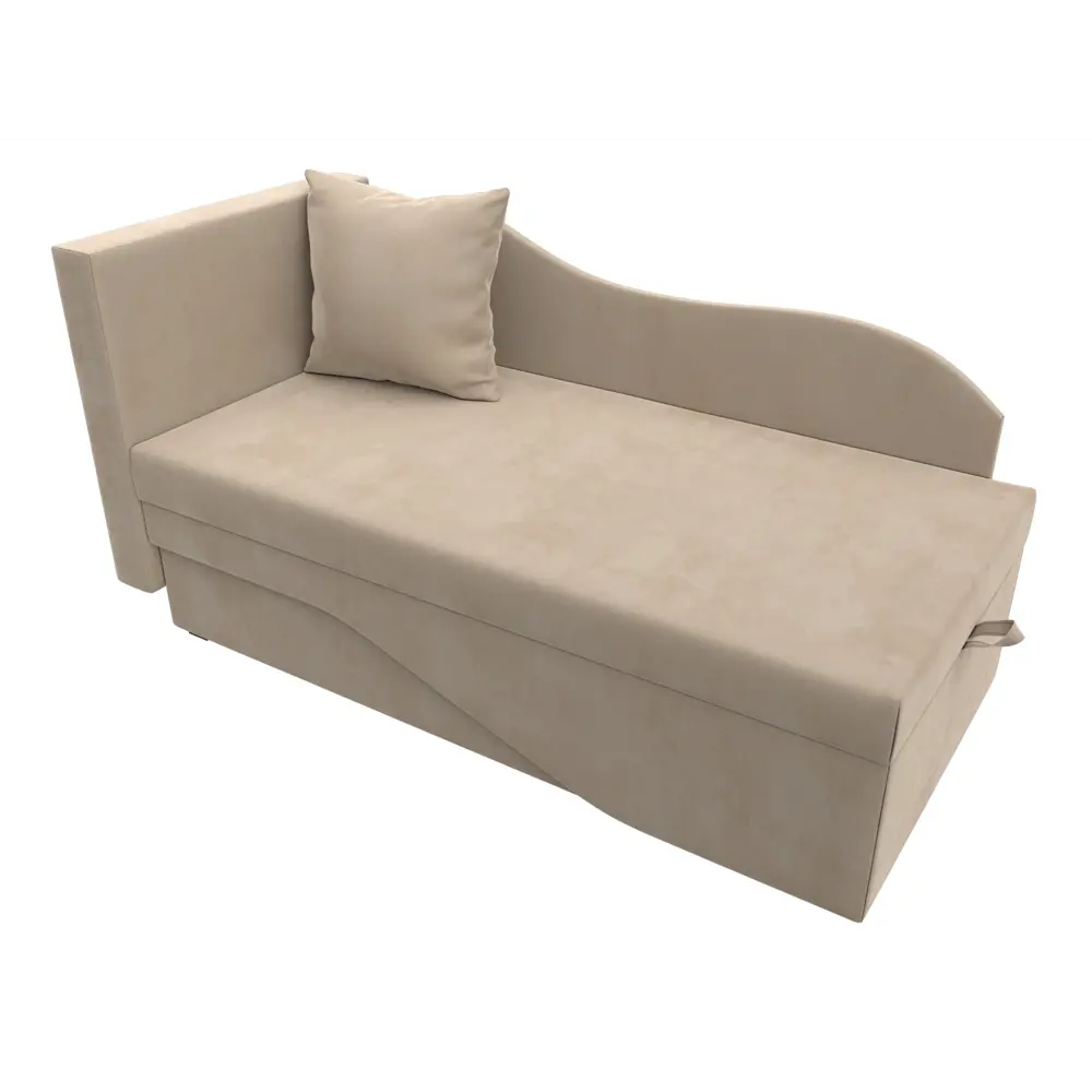 Фото 6 Диван раскладной Лига диванов 126116L_спб 134x70x72 см велюр цвет бежевый Фото 6 Диван раскладной Лига диванов 126116L_спб 134x70x72 см велюр цвет бежевый