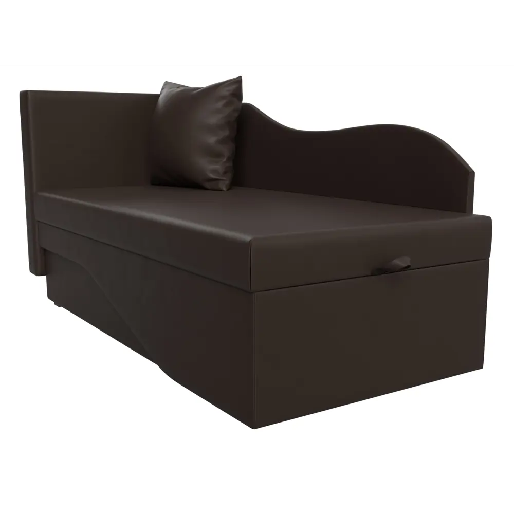 Фото 4 Диван раскладной Лига диванов 28135L_спб 134x70x72 см эко-кожа цвет коричневый Фото 4 Диван раскладной Лига диванов 28135L_спб 134x70x72 см эко-кожа цвет коричневый
