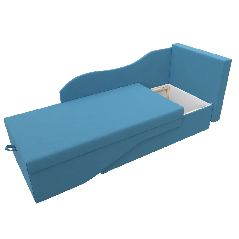 Фото 7 Диван раскладной Лига диванов 125766_спб 134x70x72 см рогожка цвет амур 10 голубой