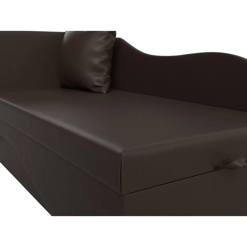 Фото 3 Диван раскладной Лига диванов 28135L_спб 134x70x72 см эко-кожа цвет коричневый Фото 3 Диван раскладной Лига диванов 28135L_спб 134x70x72 см эко-кожа цвет коричневый