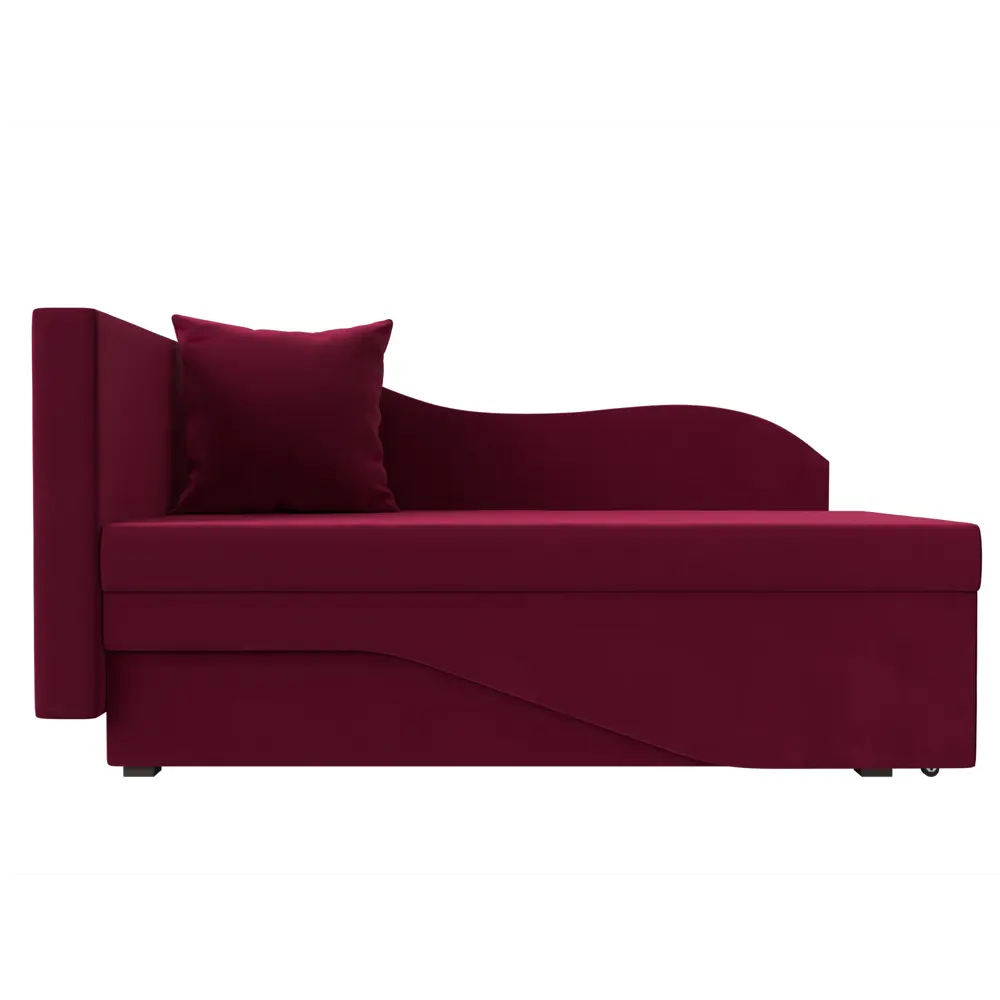 Фото 2 Диван раскладной Лига диванов 28144L_спб 134x70x72 см вельвет цвет бордовый Фото 2 Диван раскладной Лига диванов 28144L_спб 134x70x72 см вельвет цвет бордовый