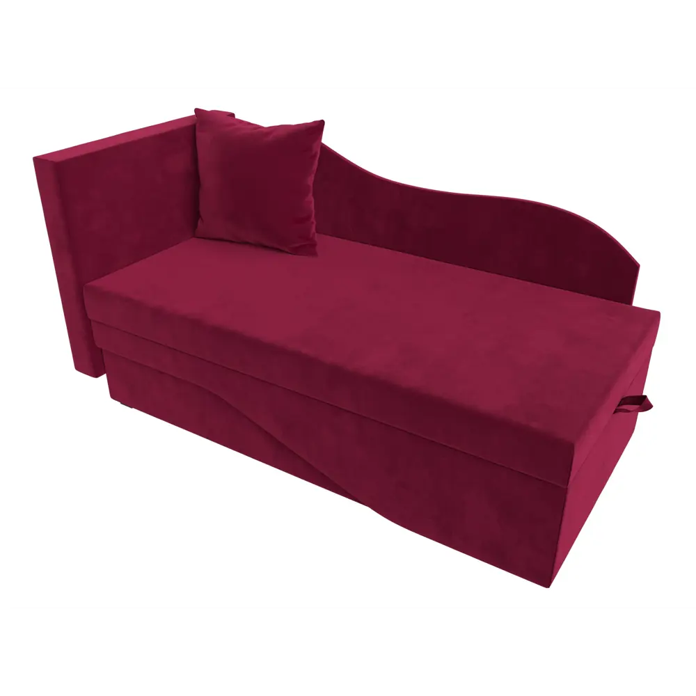 Фото 6 Диван раскладной Лига диванов 28144L_спб 134x70x72 см вельвет цвет бордовый Фото 6 Диван раскладной Лига диванов 28144L_спб 134x70x72 см вельвет цвет бордовый