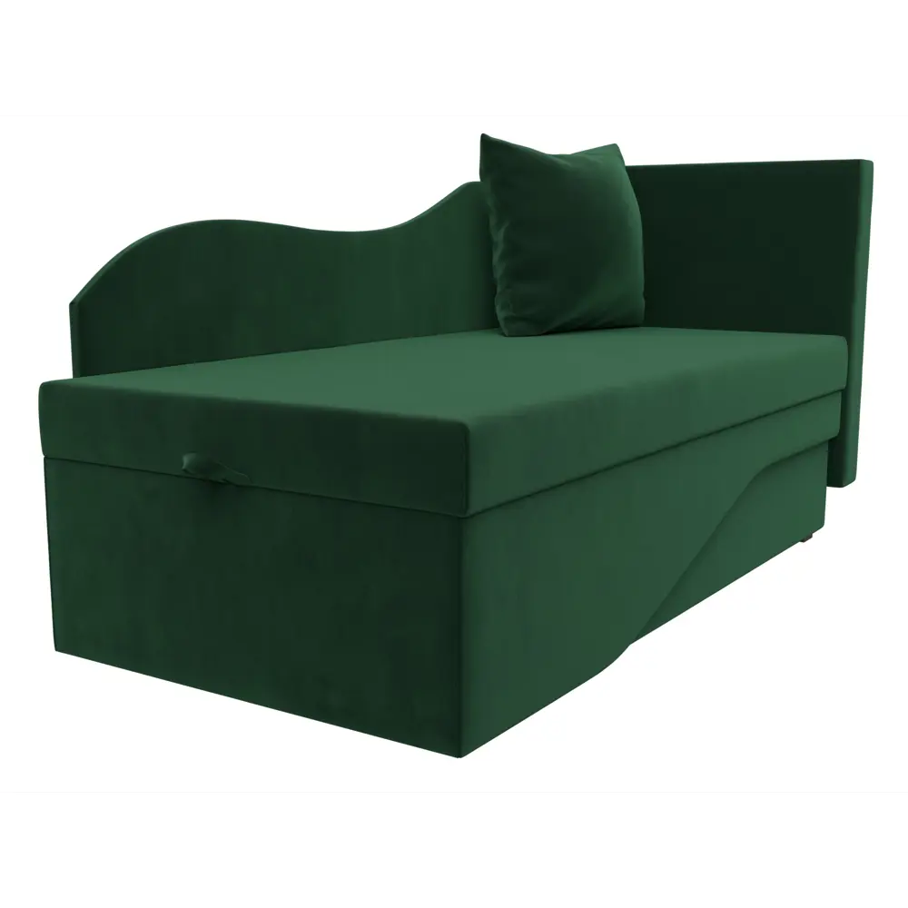 Фото 4 Диван раскладной Лига диванов 126118_спб 134x70x72 см велюр цвет зеленый