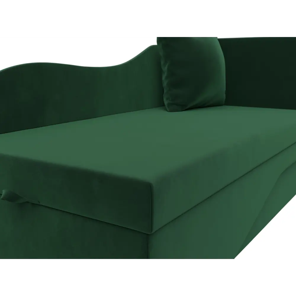 Фото 3 Диван раскладной Лига диванов 126118_спб 134x70x72 см велюр цвет зеленый