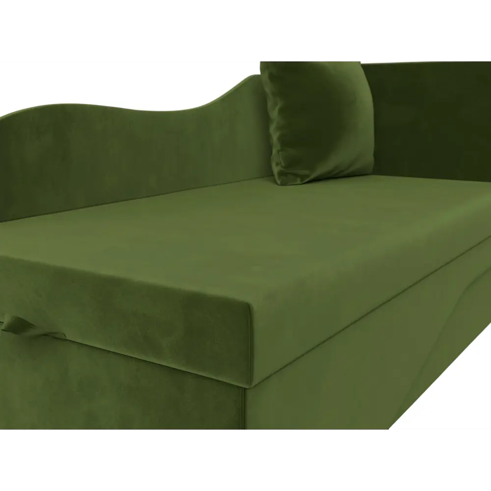Фото 3 Диван раскладной Лига диванов 28140_спб 134x70x72 см вельвет цвет зеленый