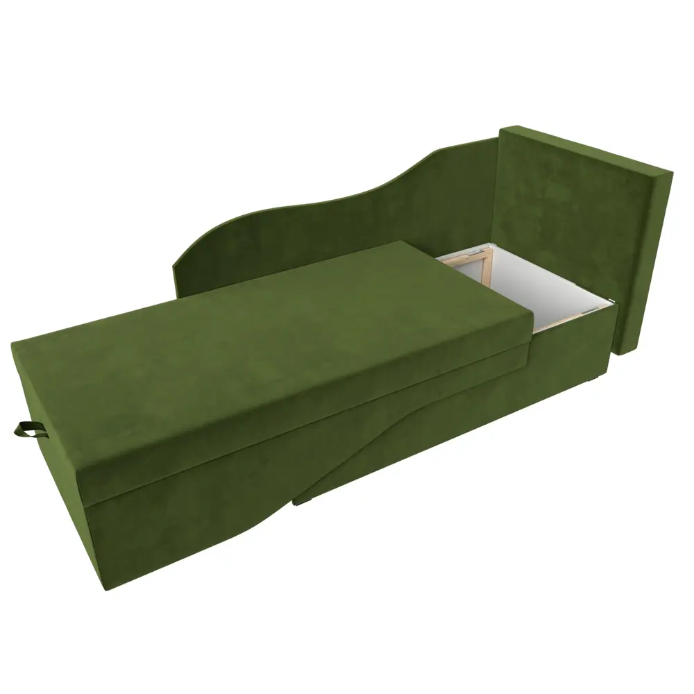 Фото 7 Диван раскладной Лига диванов 28140_спб 134x70x72 см вельвет цвет зеленый