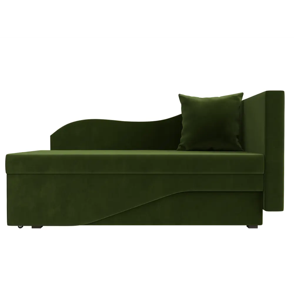 Фото 2 Диван раскладной Лига диванов 28140_спб 134x70x72 см вельвет цвет зеленый