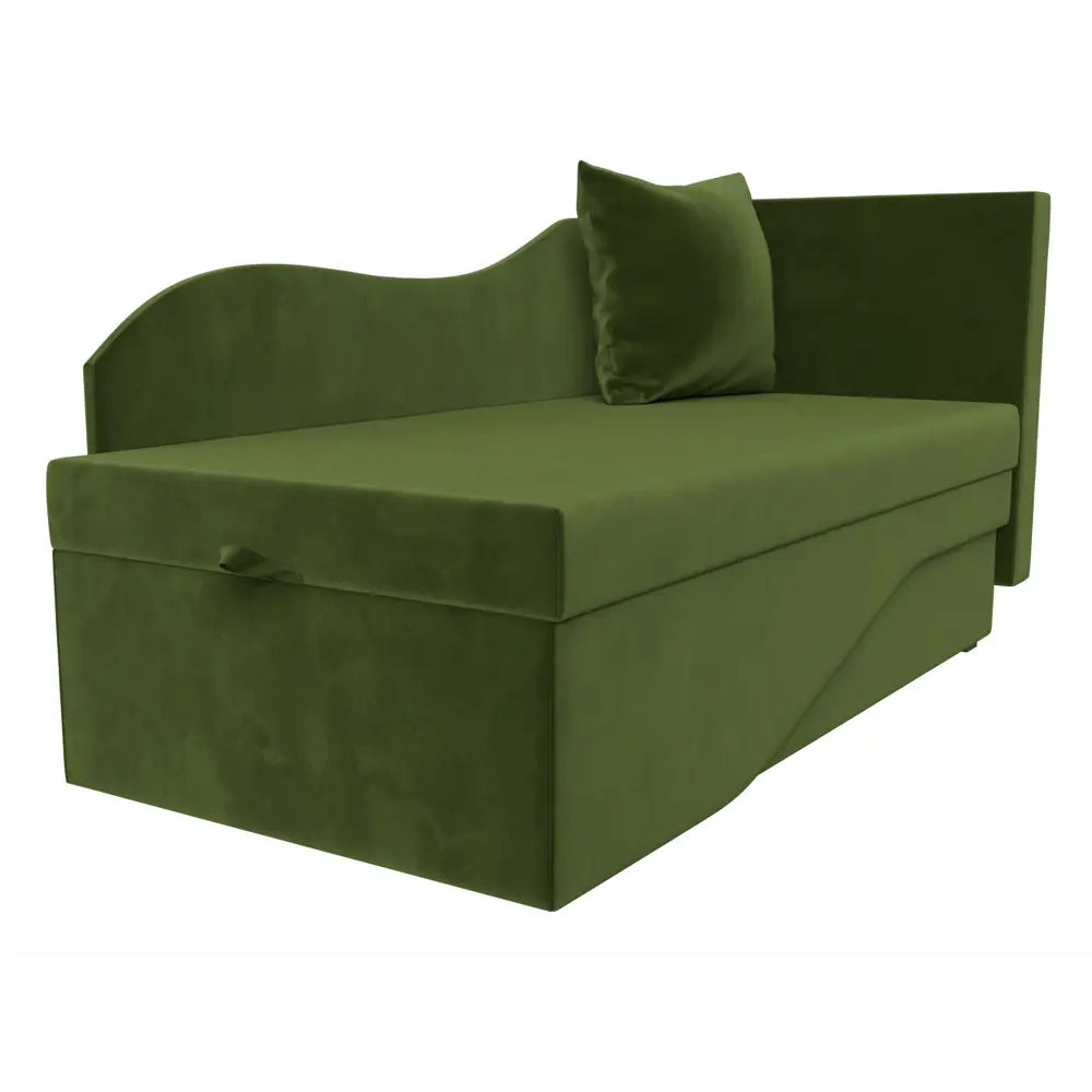 Фото 4 Диван раскладной Лига диванов 28140_спб 134x70x72 см вельвет цвет зеленый