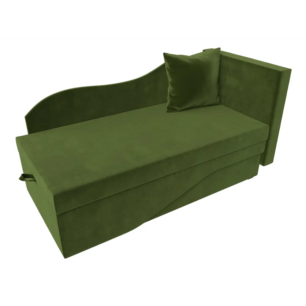 Фото 6 Диван раскладной Лига диванов 28140_спб 134x70x72 см вельвет цвет зеленый