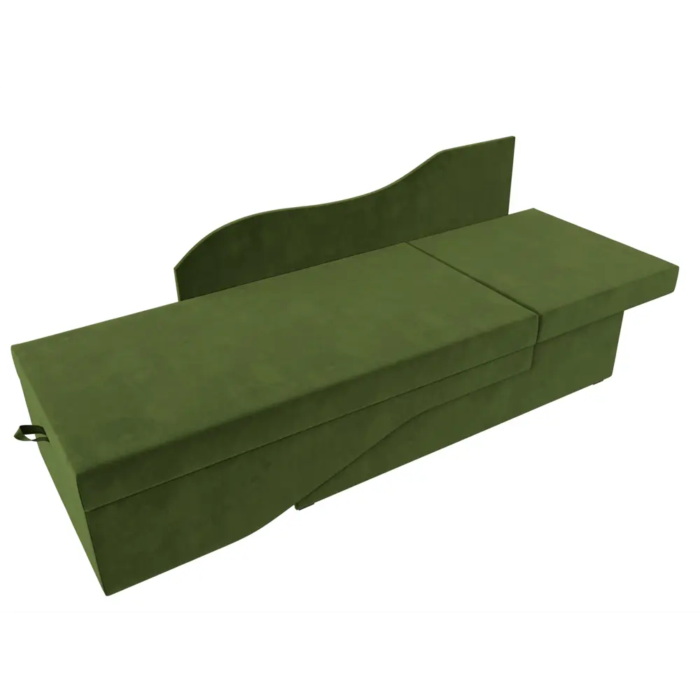 Фото 8 Диван раскладной Лига диванов 28140_спб 134x70x72 см вельвет цвет зеленый