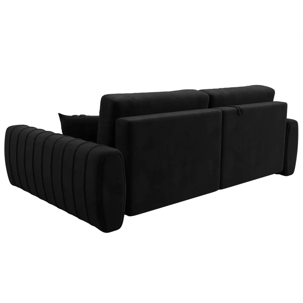 Фото 5 Диван раскладной Лига диванов 129273_спб 239x92x162 см велюр цвет seven 35 черный Фото 5 Диван раскладной Лига диванов 129273_спб 239x92x162 см велюр цвет seven 35 черный