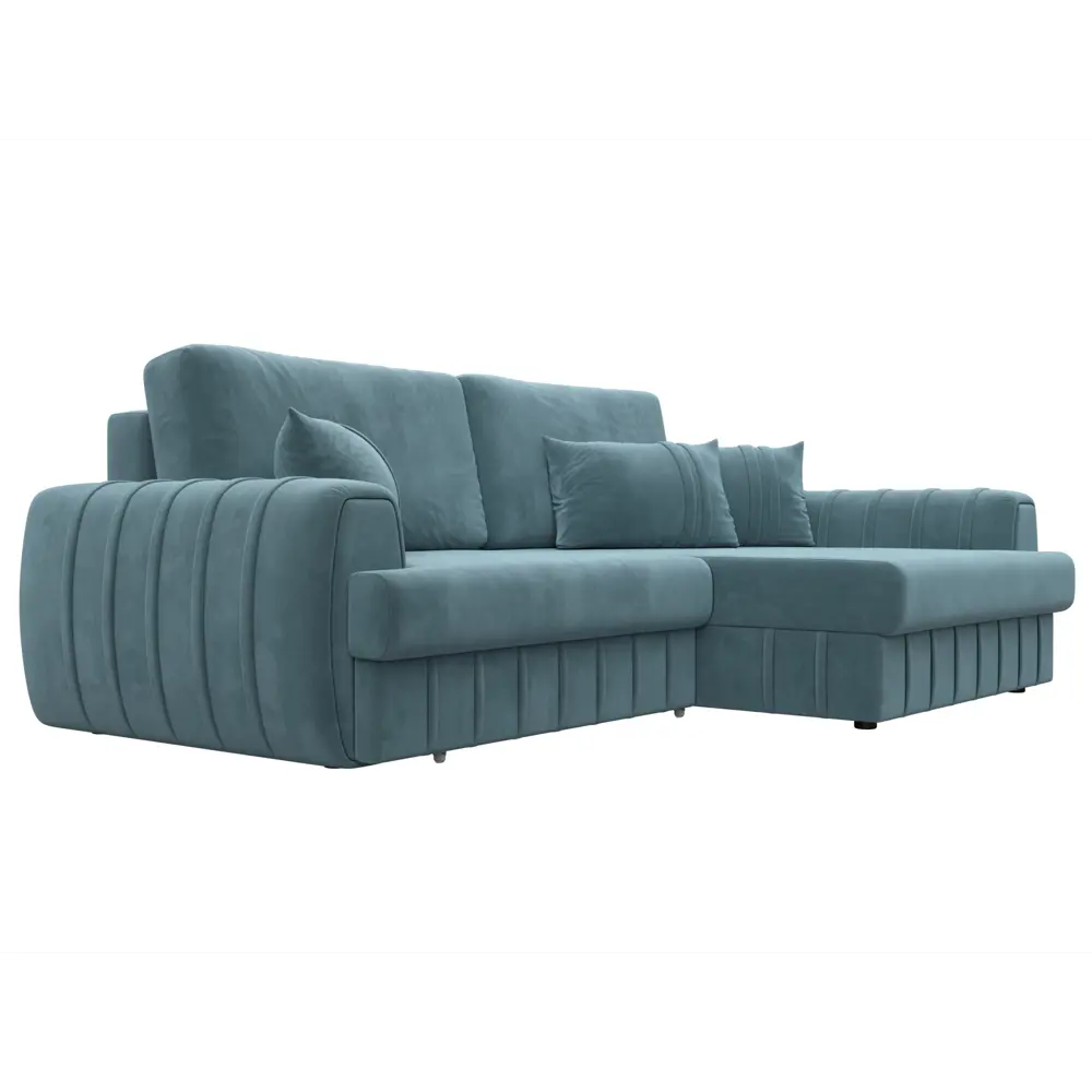 Фото 4 Диван раскладной Лига диванов 129269_спб 239x92x162 см велюр цвет seven 113 бирюзовый Фото 4 Диван раскладной Лига диванов 129269_спб 239x92x162 см велюр цвет seven 113 бирюзовый