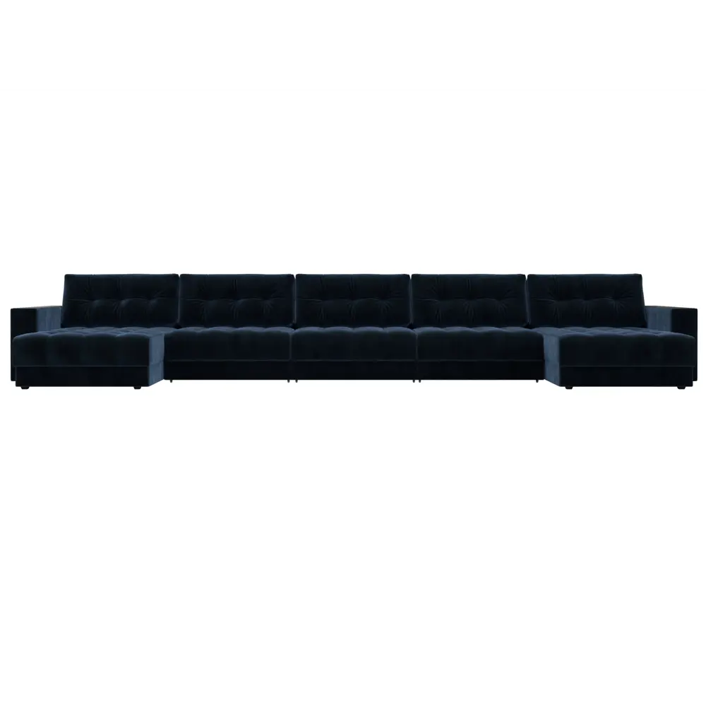 Фото 2 Диван раскладной Лига диванов 524x90x158 см велюр цвет tower 13 синий Фото 2 Диван раскладной Лига диванов 524x90x158 см велюр цвет tower 13 синий