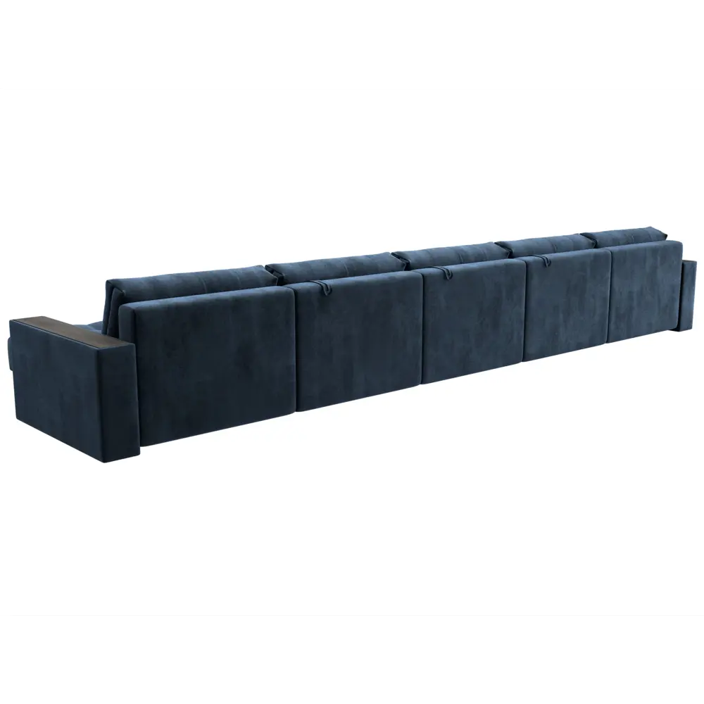 Фото 5 Диван раскладной Лига диванов 524x90x158 см велюр цвет tower 13 синий Фото 5 Диван раскладной Лига диванов 524x90x158 см велюр цвет tower 13 синий