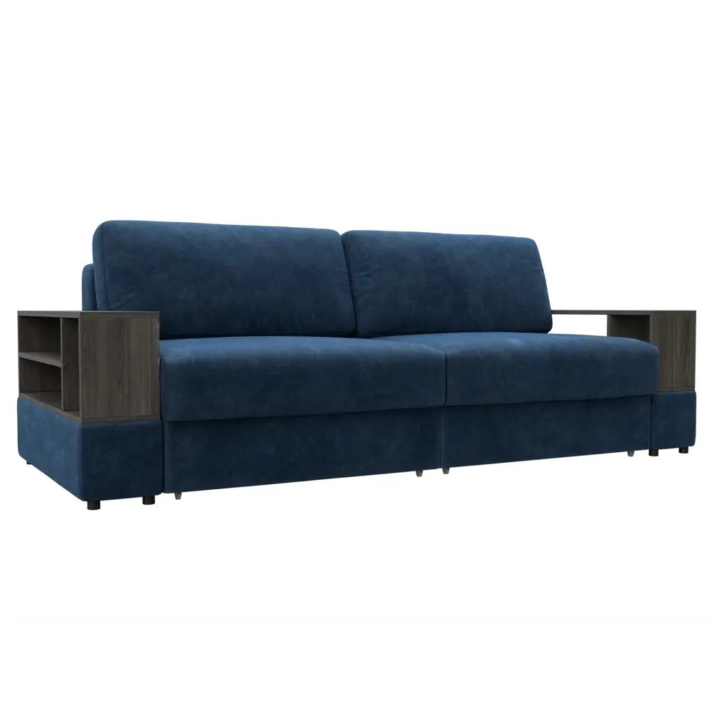 Фото Диван раскладной Лига диванов 246x92x108 см велюр цвет brut 11 синий