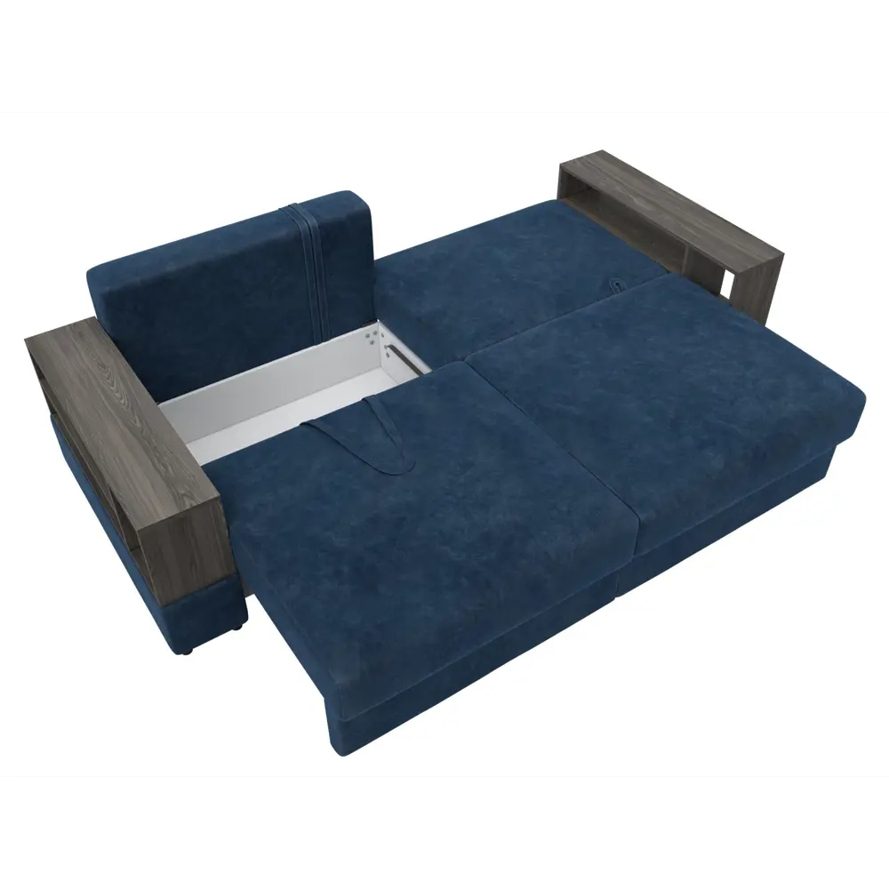 Фото 8 Диван раскладной Лига диванов 246x92x108 см велюр цвет brut 11 синий