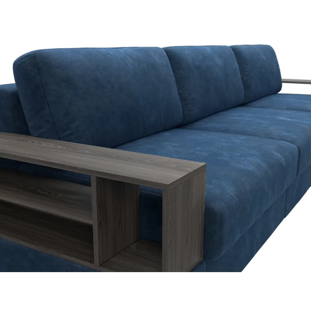 Фото 4 Диван раскладной Лига диванов 344x92x108 см велюр цвет brut 11 синий