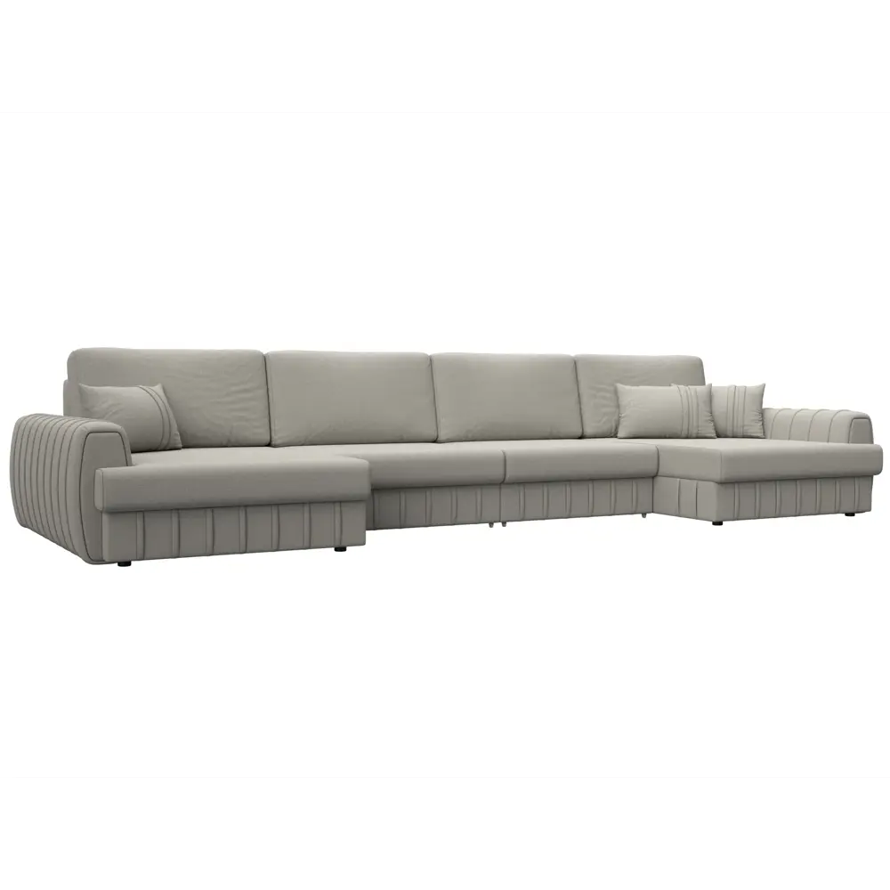 Фото Диван раскладной Лига диванов 129321_спб 433x92x162 см рогожка цвет амур 02 бежевый Фото Диван раскладной Лига диванов 129321_спб 433x92x162 см рогожка цвет амур 02 бежевый