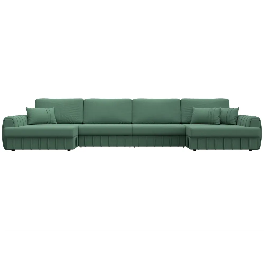 Фото 2 Диван раскладной Лига диванов 129325_спб 433x92x162 см рогожка цвет амур 11 зеленый Фото 2 Диван раскладной Лига диванов 129325_спб 433x92x162 см рогожка цвет амур 11 зеленый