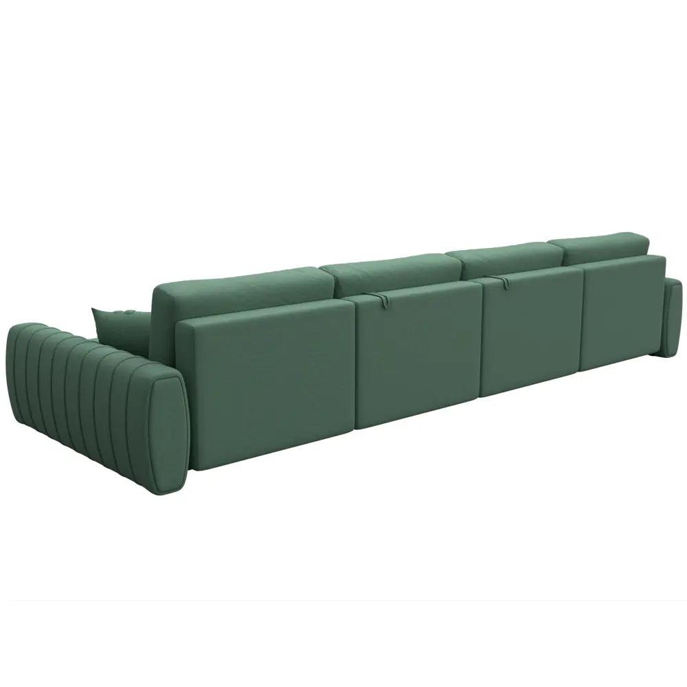 Фото 5 Диван раскладной Лига диванов 129325_спб 433x92x162 см рогожка цвет амур 11 зеленый Фото 5 Диван раскладной Лига диванов 129325_спб 433x92x162 см рогожка цвет амур 11 зеленый