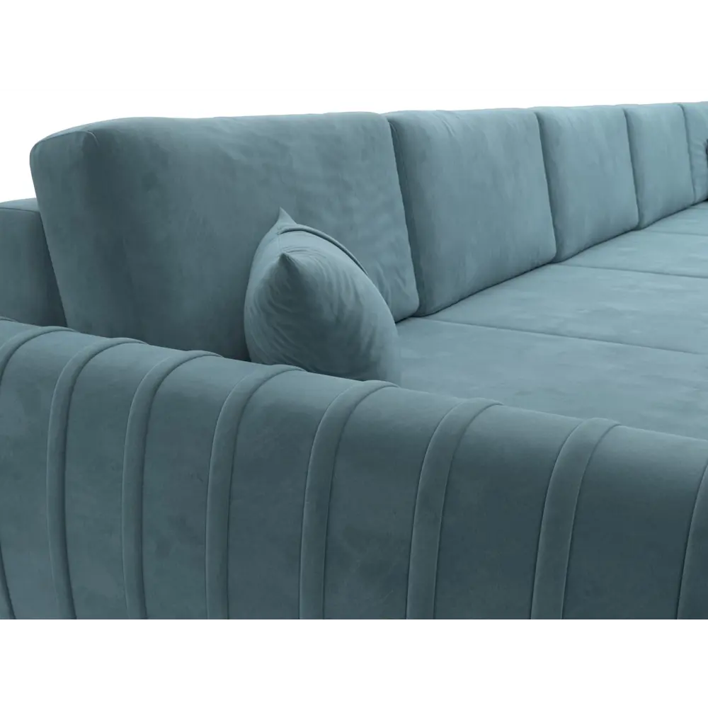 Фото 4 Диван раскладной Лига диванов 129356_спб 530x92x162 см велюр цвет seven 113 бирюзовый Фото 4 Диван раскладной Лига диванов 129356_спб 530x92x162 см велюр цвет seven 113 бирюзовый