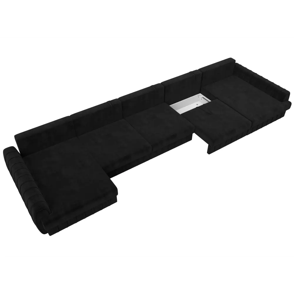 Фото 7 Диван раскладной Лига диванов 129360_спб 530x92x162 см велюр цвет seven 35 черный Фото 7 Диван раскладной Лига диванов 129360_спб 530x92x162 см велюр цвет seven 35 черный